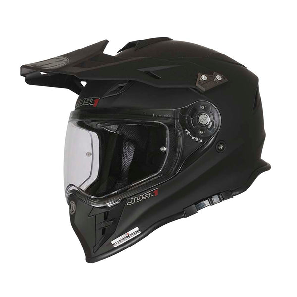 Just1 J34 Pro Tour Adventure Helmet Solid Black (XL)