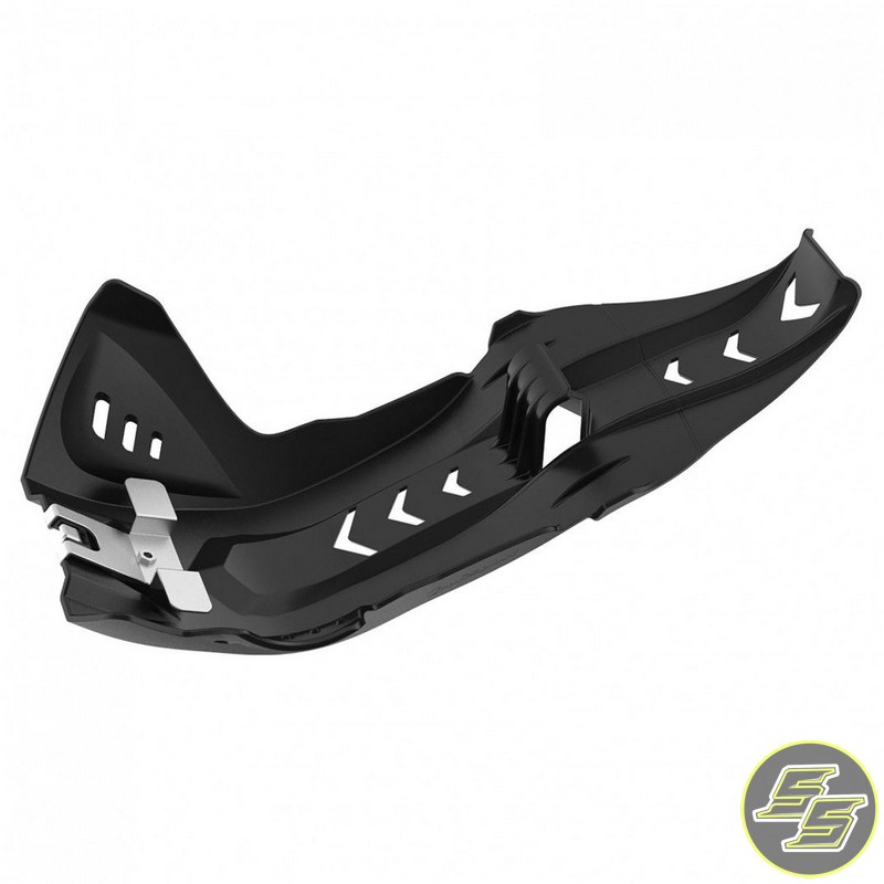 Polisport Fortress Skid Plate w Linkage Guard KTM SX Husq FC|FE '17-19 Black