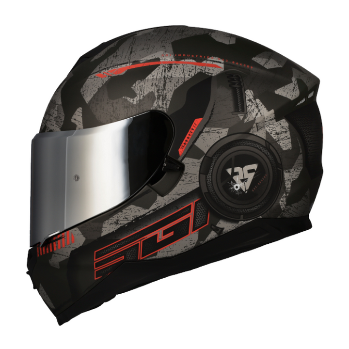 Spirit Full Face Helmet Encounter Trooper  Red