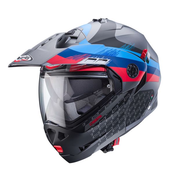 Caberg ADV Helmet Tourmax X Sarabe Matt Gun Metal/Blue/Red