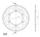 Supersprox Aluminium Rear Sprocket 50T Blue WR|YZ|F 125/250/450 '97