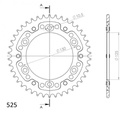 Supersprox Stealth Rear Sprocket 42T Orange KTM 950-1290 '03