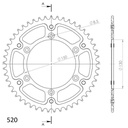 Supersprox Stealth Rear Sprocket 49T Blue WR|YZ|F 125/250/450 '97