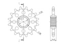 Supersprox Steel Front Sprocket 16T KTM 950-1290