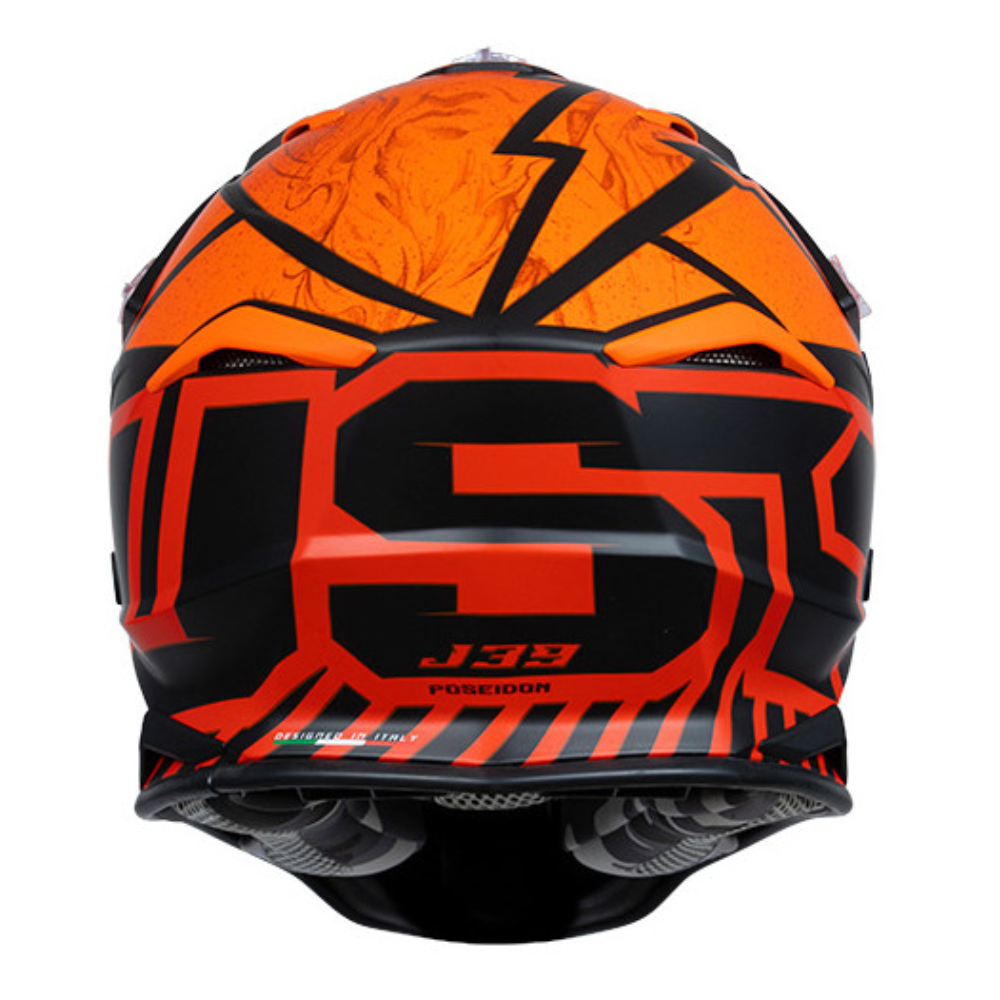 Just1 MX Helmets J39 Poseidon Orange/Red/Black