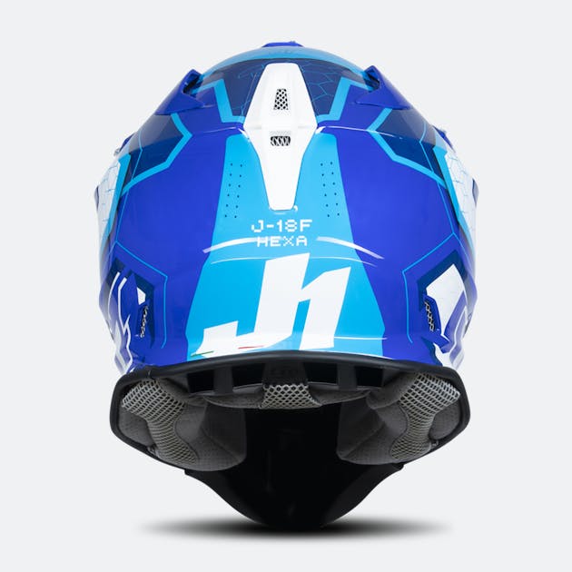 Just1 MX Helmets J18 Hexa Blue/White