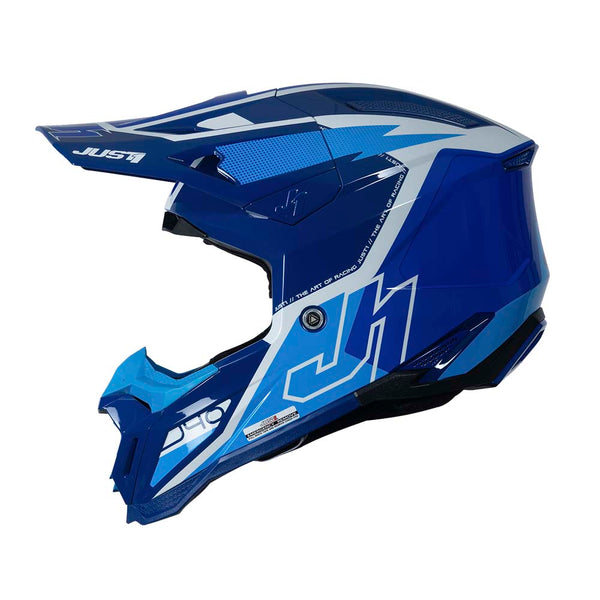 Just1 MX Helmet J40 Flash Gloss White/Blue