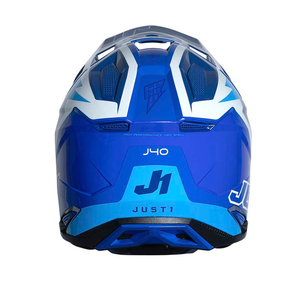 Just1 MX Helmet J40 Flash Gloss White/Blue