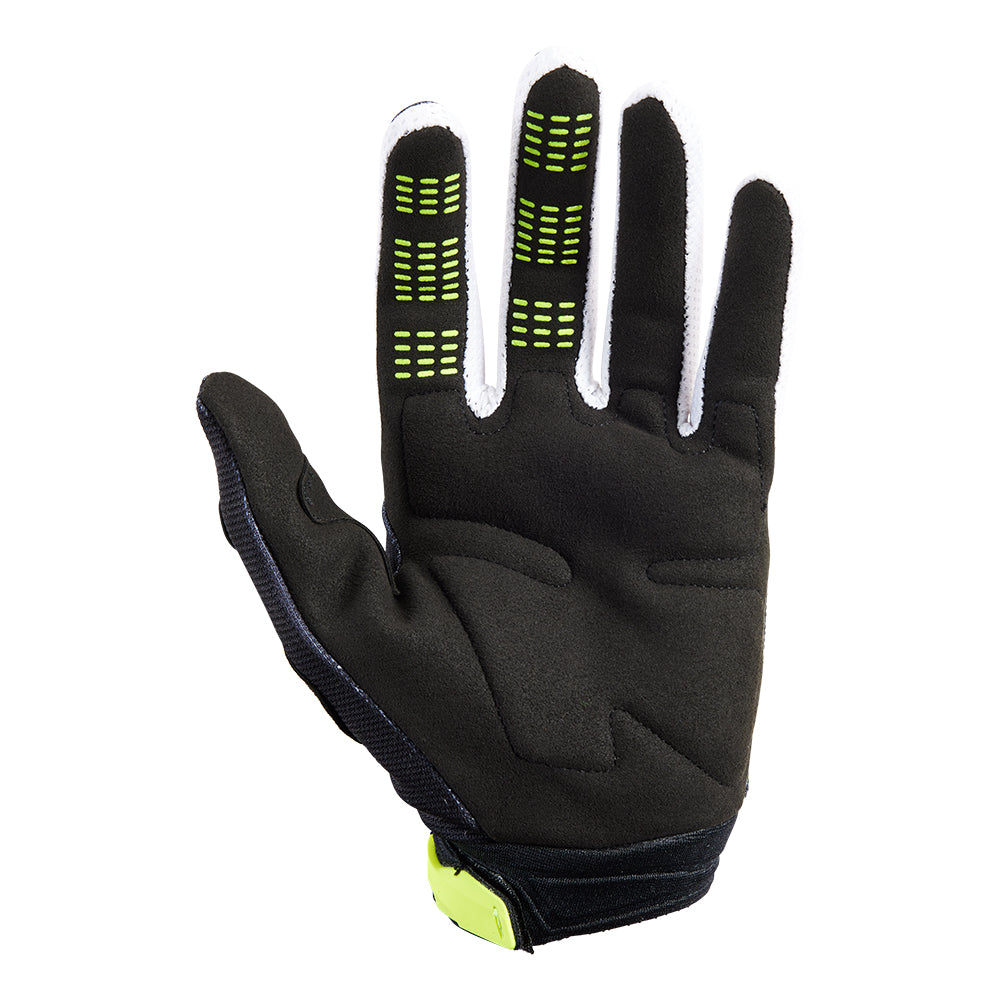 Fox 180 Morphic Youth MX Glove Black/Fluo Yellow