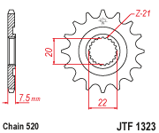 JT Sprocket Front JTF1323 13T