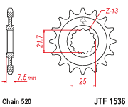 JT Sprocket Front JTF1536 16T