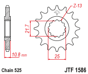 JT Sprocket Front JTF1586 16T