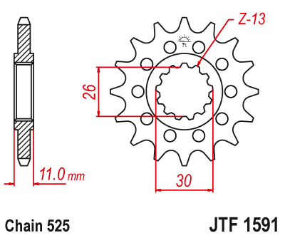 JT Sprocket Front JTF1591 15T