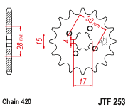 JT Sprocket Front JTF253 14T