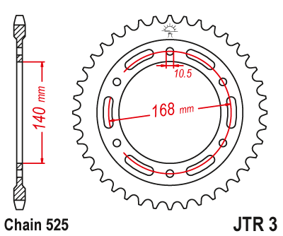 JT Sprocket Rear JTR3 41T