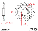 JT Sprocket Front JTF406 16T