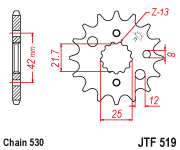 JT Sprocket Front JTF519 16T