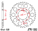 JT Sprocket Rear JTR1332 45T