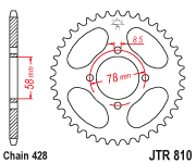 JT Sprocket Rear JTR810 37T