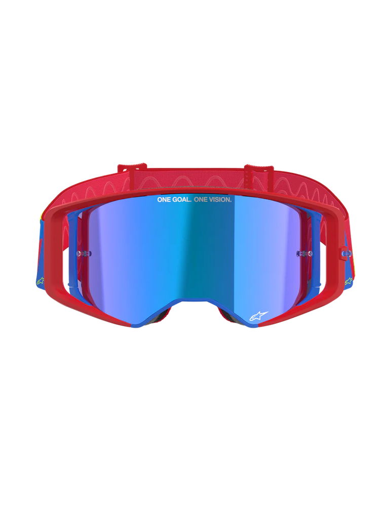 Alpinestars Supertech Corp Goggles Red/Blue Mirror Blue