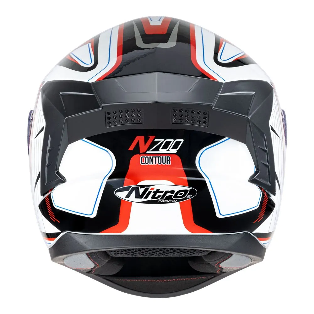 Nitro Helmet Full Face N700 Contour Black/White/Red