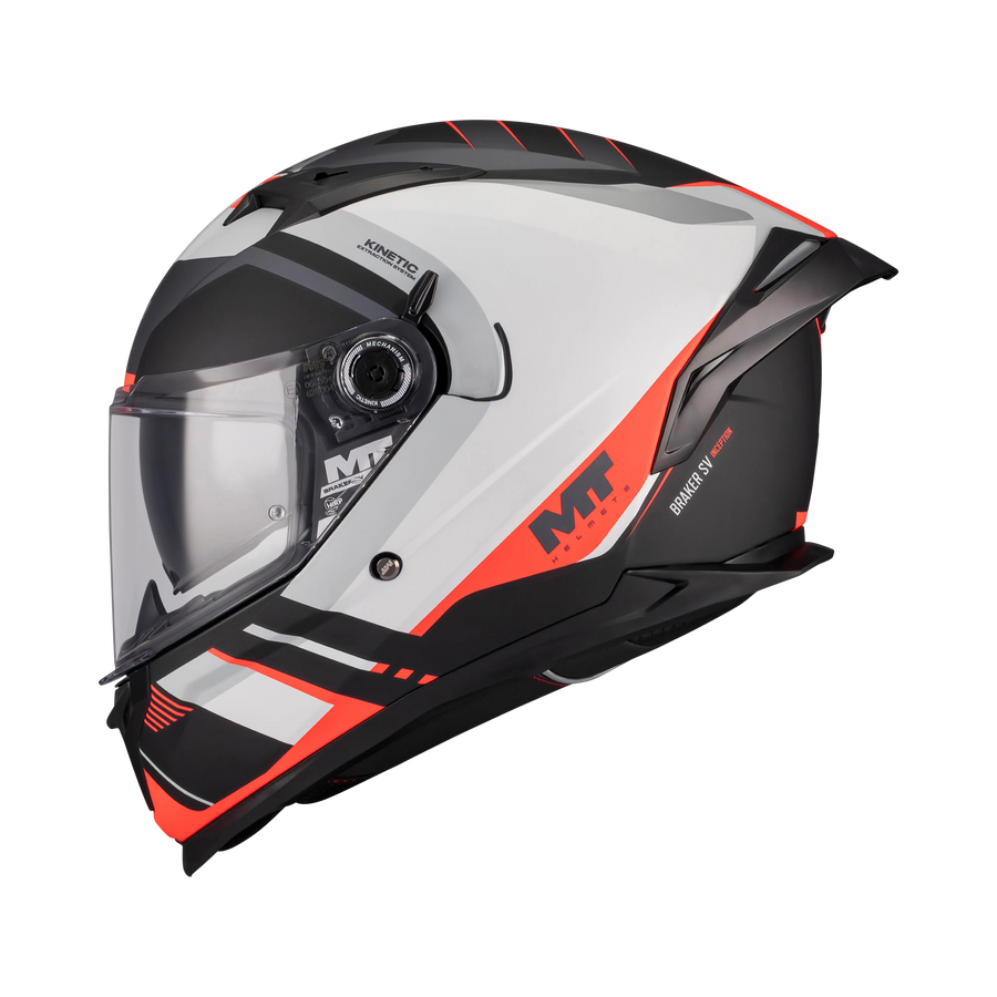 MT Full Face Helmet Barker SV B5 Black/Red/White
