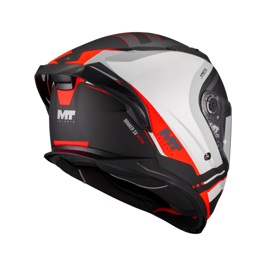 MT Full Face Helmet Barker SV B5 Black/Red/White