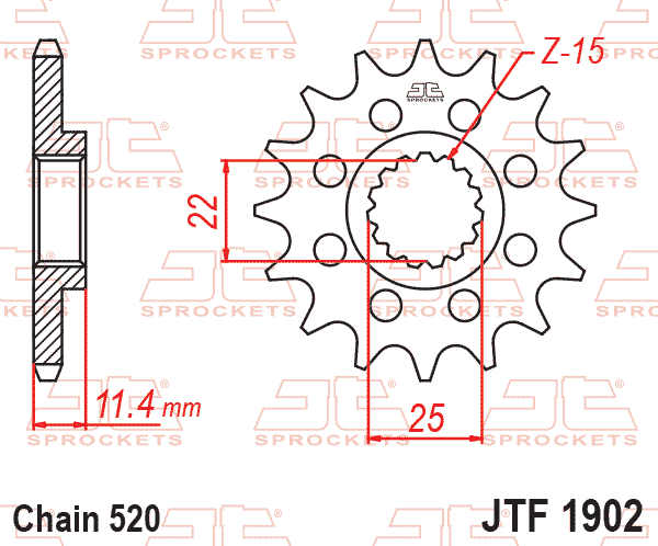JT Sprocket Front JTF1902 17T