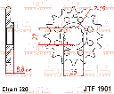 JT Sprocket Front JTF1901 12T