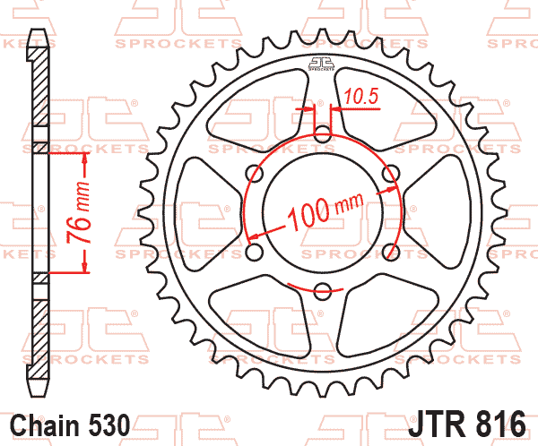 JT Sprocket Rear JTR816 42T