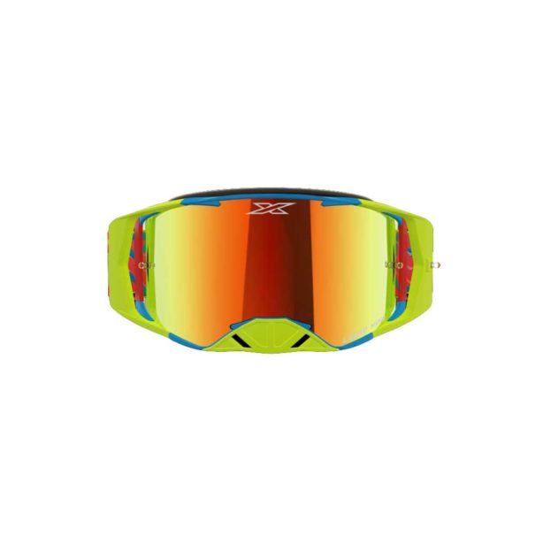 EKS Brand Lucid Goggle Flo Yellow/Cyan/Fire Red