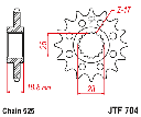 JT Sprocket Front JTF704 16T