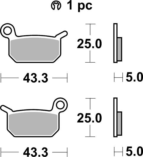 SBS Brake Pads Off Road & ATV Sinter/Carbon FA325R/794SI