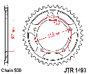 JT Sprocket Rear JTR1493 41T