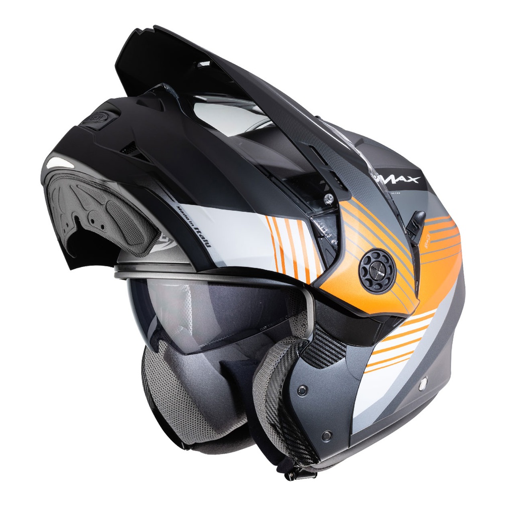 Caberg Tourmax Titan Adventure Helmet I7 Matt Gun Metal/Orange/White