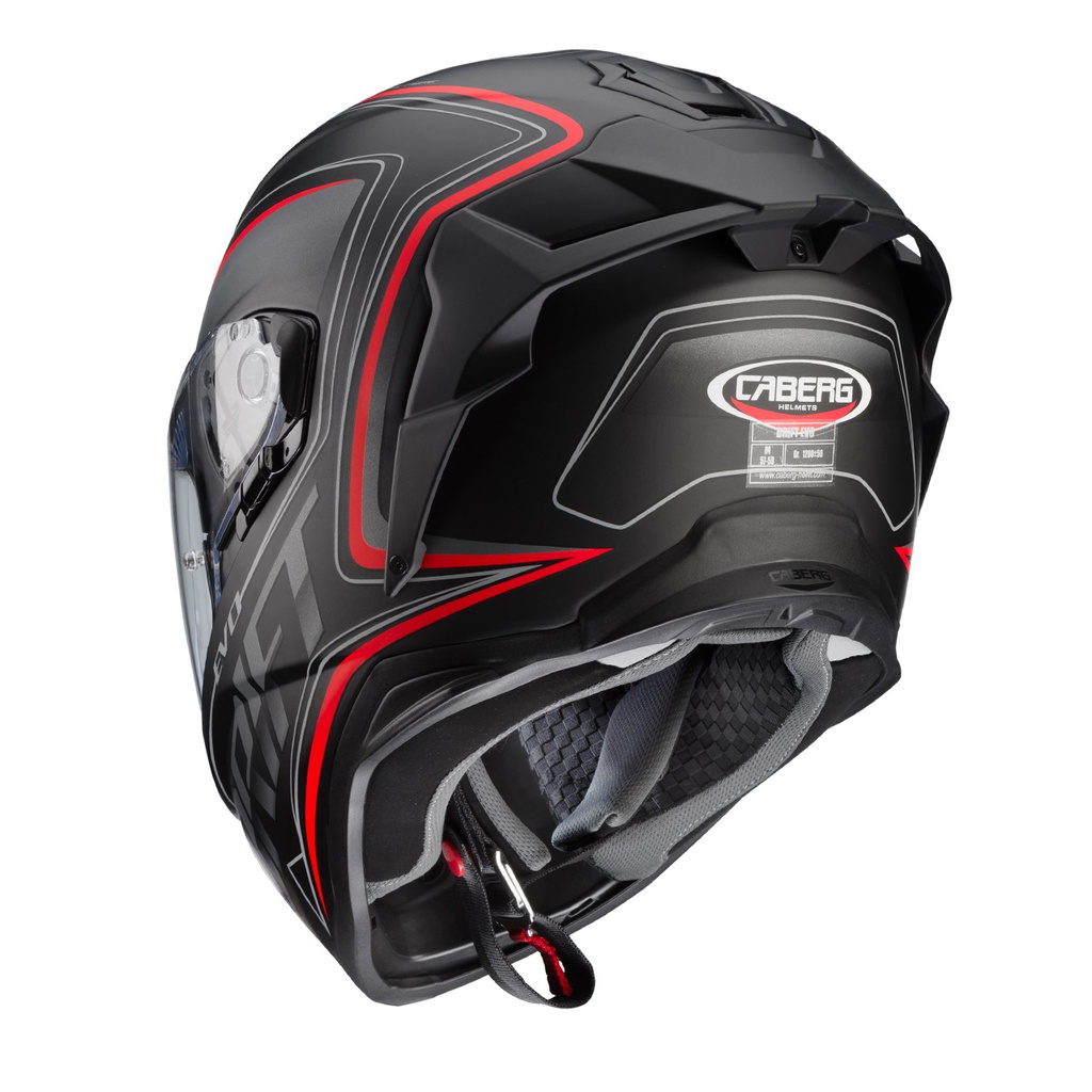 Caberg Drift Evo Integra Full Face Helmet H9 Matt Black/Anthracite/Red Fluo