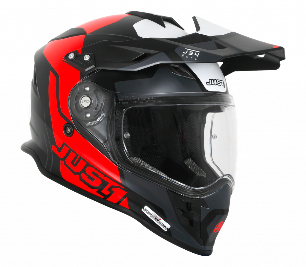 Just1 J34 Pro Tour Adventure Helmet Fluo Red/Black