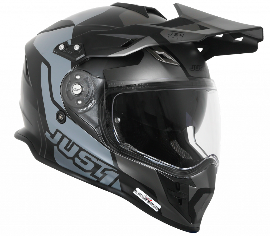 Just1 J34 Pro Tour Adventure Helmet Titanium/Black