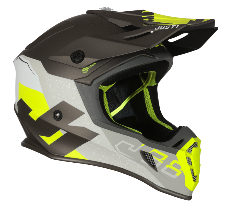 Just1 J38 Korner MX Helmet Fluo Yellow/Titanium