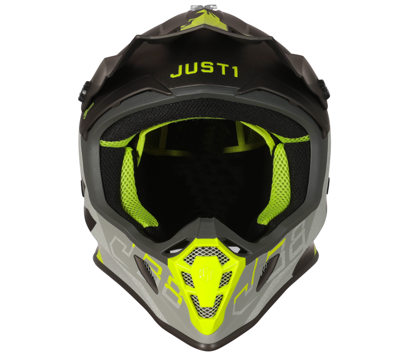 Just1 J38 Korner MX Helmet Fluo Yellow/Titanium