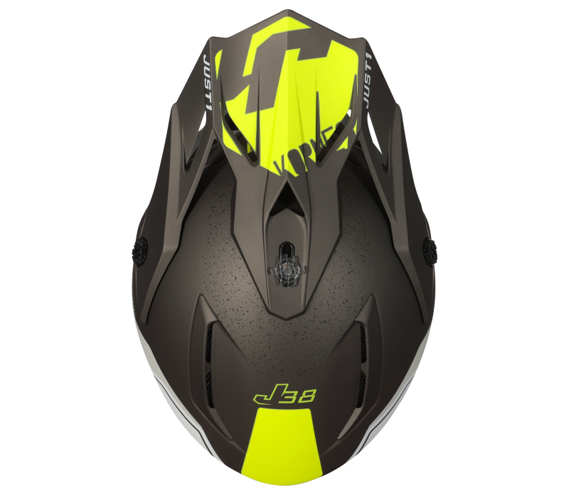 Just1 J38 Korner MX Helmet Fluo Yellow/Titanium