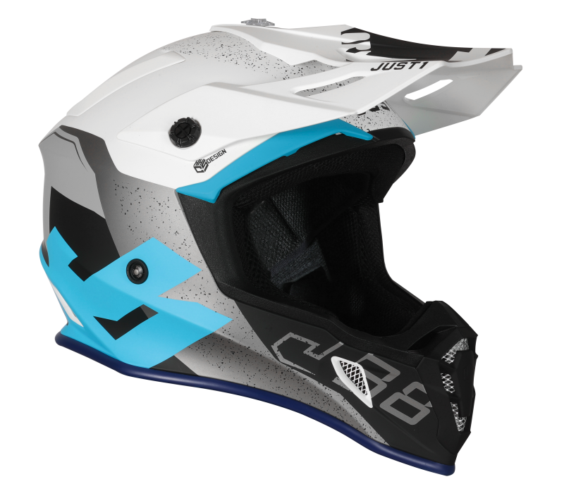 Just1 J38 Korner MX Helmet Light Blue/White