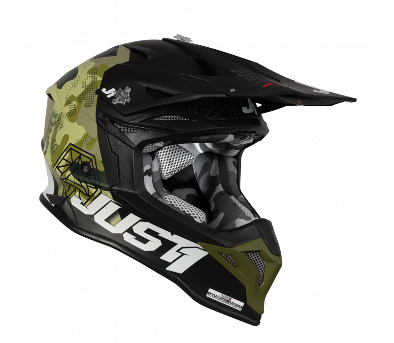 Just1 J39 Kinetic MX Helmet Camo Army/Green/Black