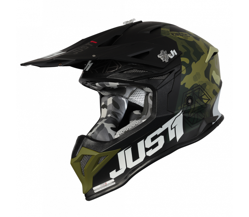 Just1 J39 Kinetic MX Helmet Camo Army/Green/Black