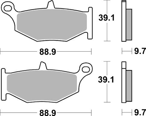 SBS Brake Pads Street Performance Sinter FA419/833LS