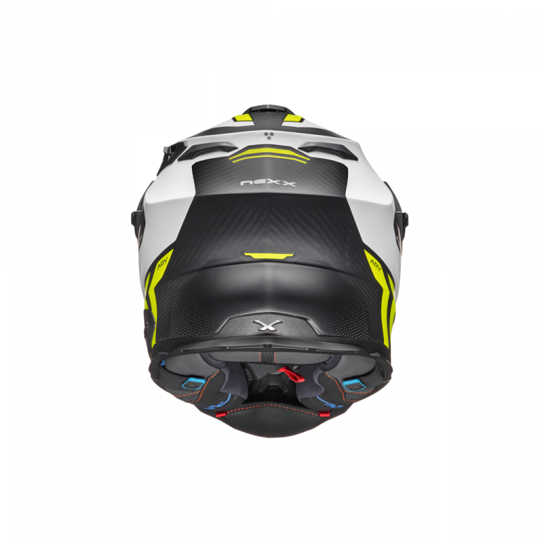 Nexx X.WED2 Carbon Vaal Adventure Helmet Matt White/Neon