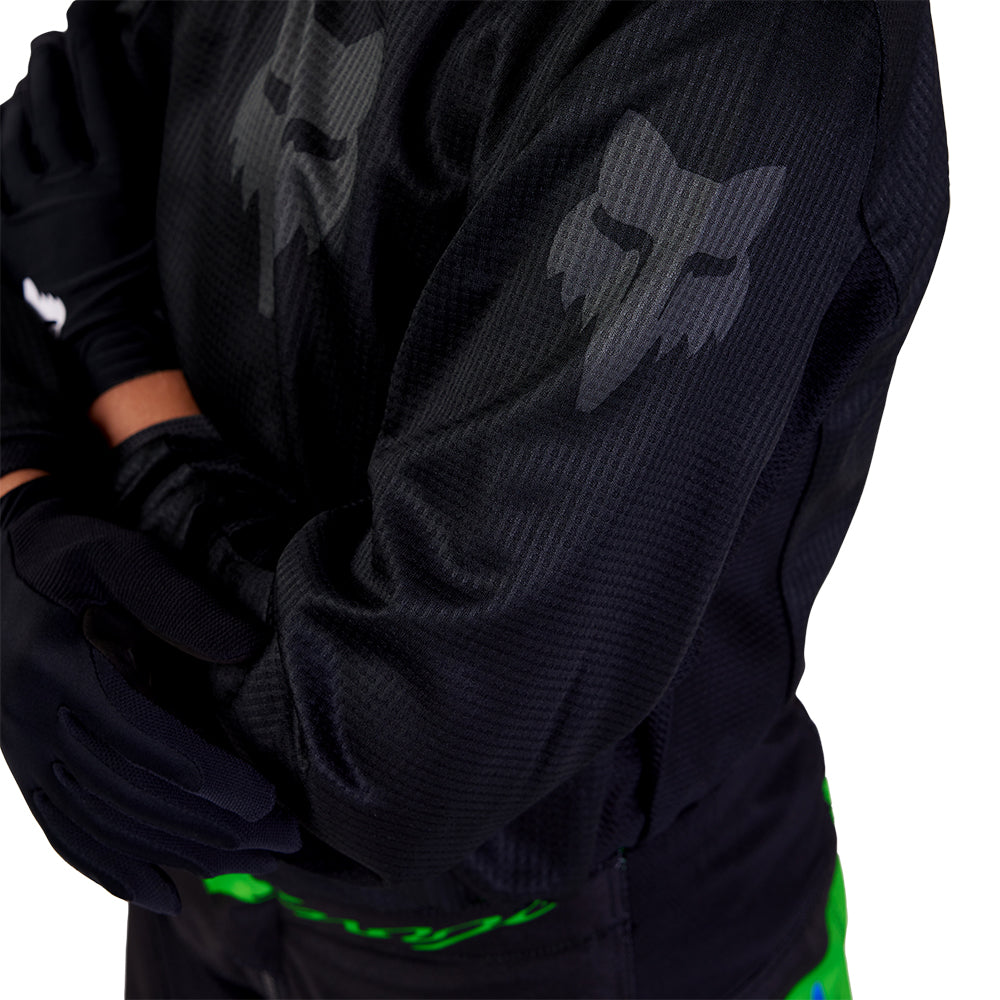 Fox Blackout MX Jersey Black Youth