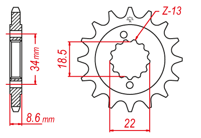 Motrix Sprocket KTM 390 Front 15T