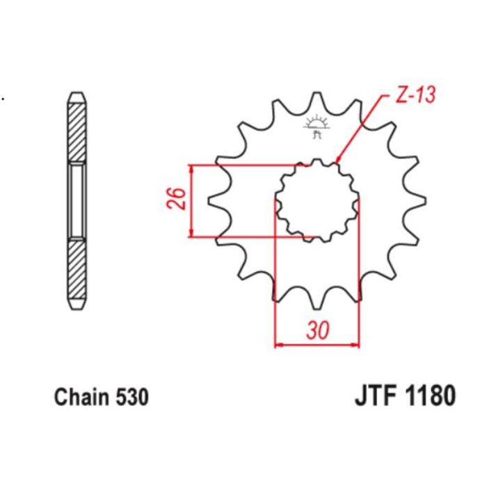 JT Sprocket Front JTF1180 18T