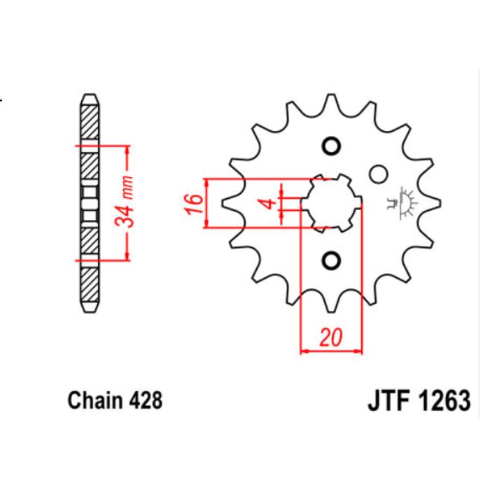 JT Sprocket Front JTF1263 15T